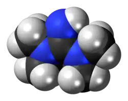 Spacefill model of 1,1,3,3-tetramethylguanidine