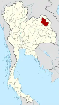 Map of Thailand highlighting Sakon Nakhon province