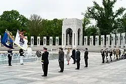 Ceremony at the World War II Memorial, Washington D.C., United States (2020)