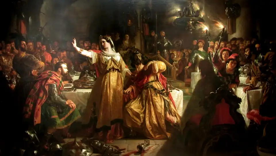 The Banquet Scene in Macbeth by Daniel Maclise