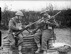 Soldiers of the Border Regiment wearing Battledress in 1940