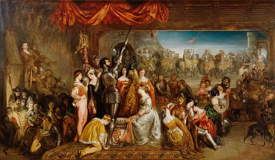 The Chivalric Vow of the Ladies and the Peacock by Daniel Maclise