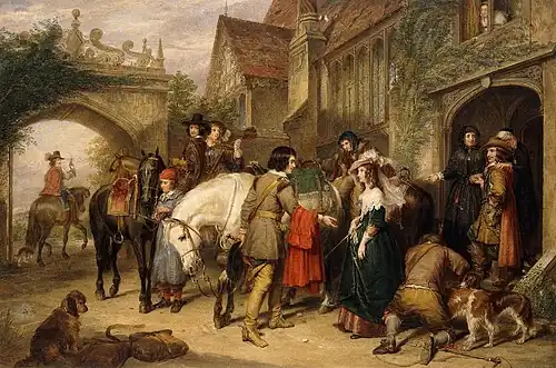 The Departure of Charles II from Bentley in Staffordshire by Charles Landseer