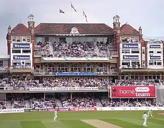 The Victorian Pavilion at The Oval cricket ground in London
