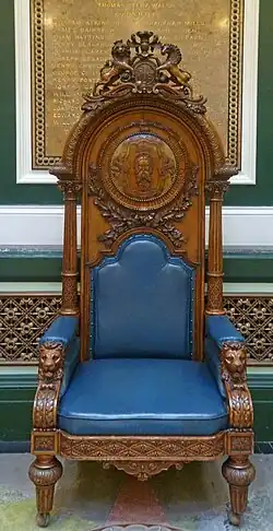 Prince of Wales's chair, made 1863