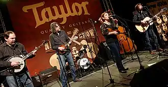 The SteelDrivers performing on the Taylor Guitars showroom stage, on January 22, 2015