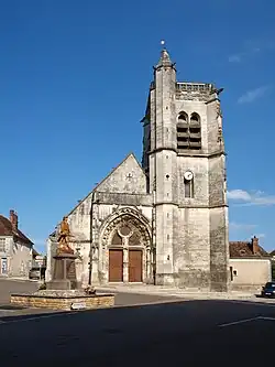 Church and WWI monument