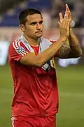 Tim Cahill playing for the New York Red Bulls in 2014