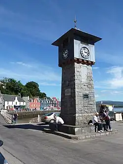 Clock tower in memory of Isabella Bird