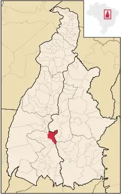 Location in Tocantins state