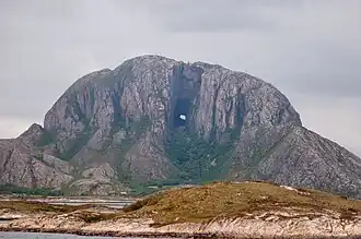Torghatten Mountain taken from the MV Viking Sea