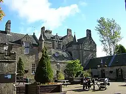 Torrance House courtyard with picnic tables