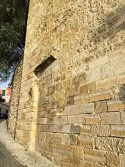 Torre de S. Lourenço, looking out through former gate from inside cerca fernandina.