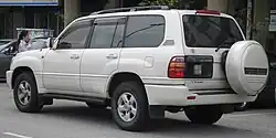 Toyota Land Cruiser (with spare wheel on the rear)
