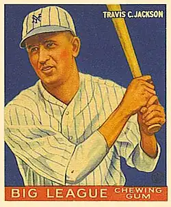 Image of Jackson's 1933 Goudey baseball card