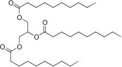 Skeletal formula of decanoic acid