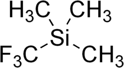 Skeletal formula of trifluoromethyltrimethylsilane