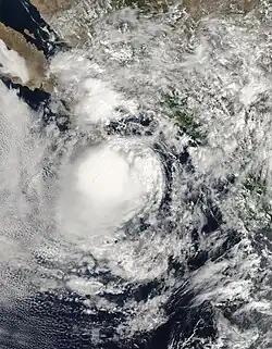 Tropical Storm Georgette at peak intensity on September&nbsp;21