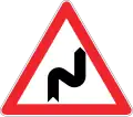 Double curve, first to the right