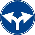 Proceed left or right