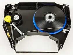 Ribbon cartridge with cover removed