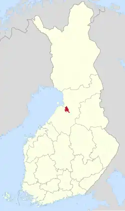 Location of Tyrnävä in Finland