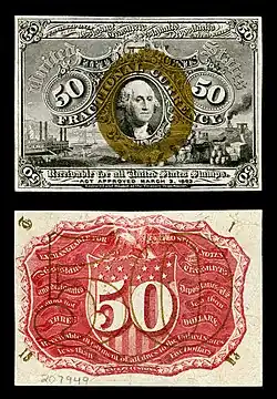 fifty-cent second-issue fractional note