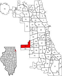 Location within the city of Chicago