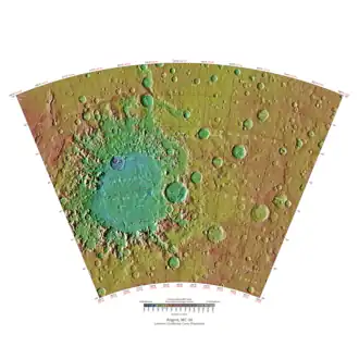 Topographical map of Argyre quadrangle