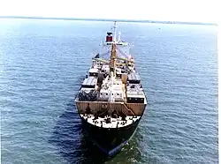 View of 1st Lt. Baldomero Lopez from the bow