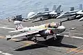 An EA-6B of VAQ-134 landing on USS George H.W. Bush in 2014