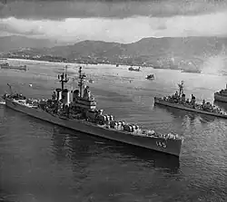 Roanoke off Sasebo, in 1956