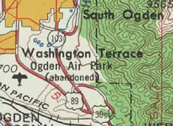 SR-103 is visible on its original alignment in Ogden