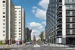 Ogrodowa Street at the intersection with Żelazna Street