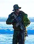 U.S. Navy SEAL with a SCAR-H STD (Mk 17)