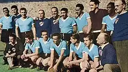 Image 1Players of the Uruguay national football team that won the 1950 World Cup after the victory known as Maracanazo (from History of Uruguay)