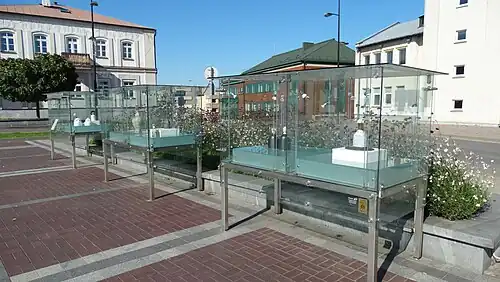 Museum exposition in the city square