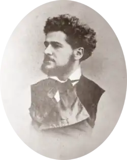 Sepia photography of Octave Uzanne at the age of 24 years