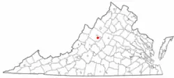 Location in Virginia