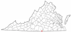Location of Virgilina, Virginia