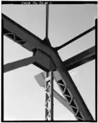 View: Looking southeast, showing upper chord and portal bracing detail