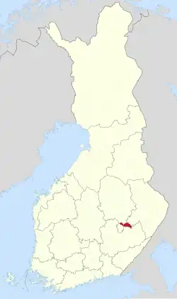 Location of Varkaus in Finland