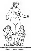 Venus with cupid attendants.