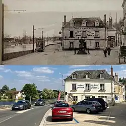 View of Veretz in 2023 next to historical image from the same point