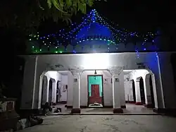 View of Mitheswarnath Shiv Temple at night during "Shravan Mas" (1 Day). @ 06-07-2020