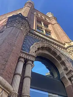 Detail of St Paul's House. Ornate window on Moorish Alhambra style.