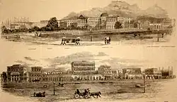 &quot;View of the Esplanade, Calcutta, taken from the foot of the Ochterlony Monument, from a drawing by Major T. J Ryves,&quot; from the Illustrated London News, 1859