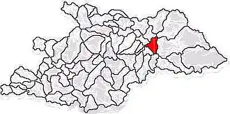 Location in Maramureș County