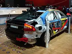 Cutaway of second generation S80 showing structural reinforcements of the SIPS-system