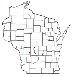 Location of Glendale, Monroe County, Wisconsin